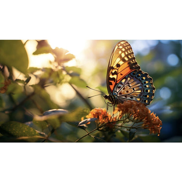 Butterfly and Flower Canvas
